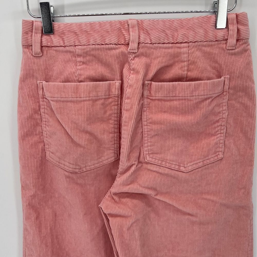 Gap High Rise Wide Leg Crop Corduroy Pants Size 8 Light Pink Stretch *Hemmed - Picture 5 of 12